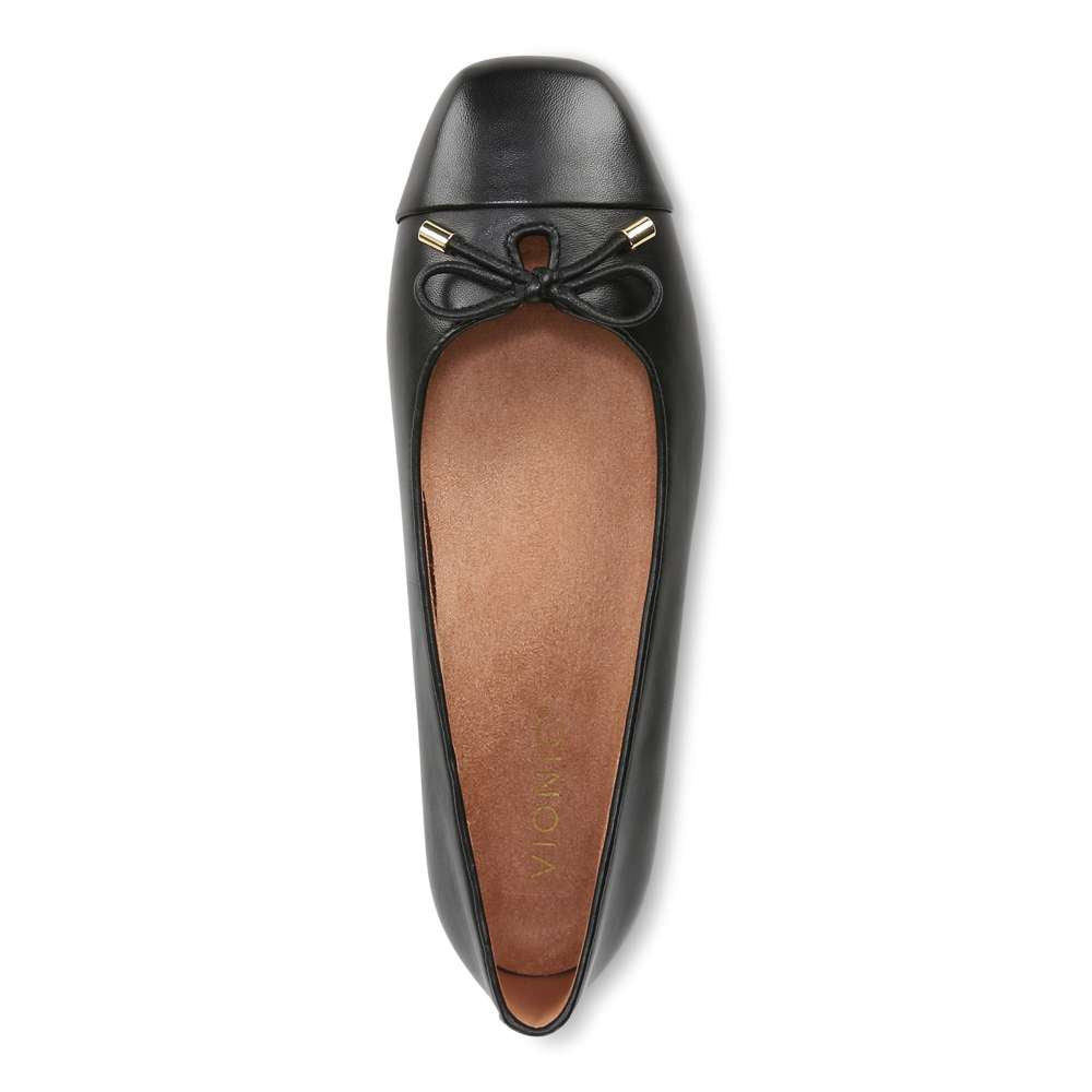 Klara Flat - Black Leather
