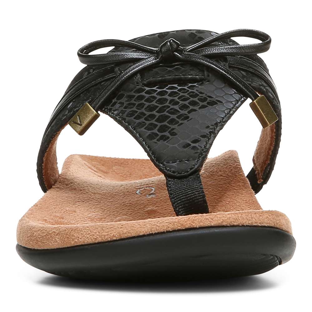 Amaya Toe Post Sandal - Black
