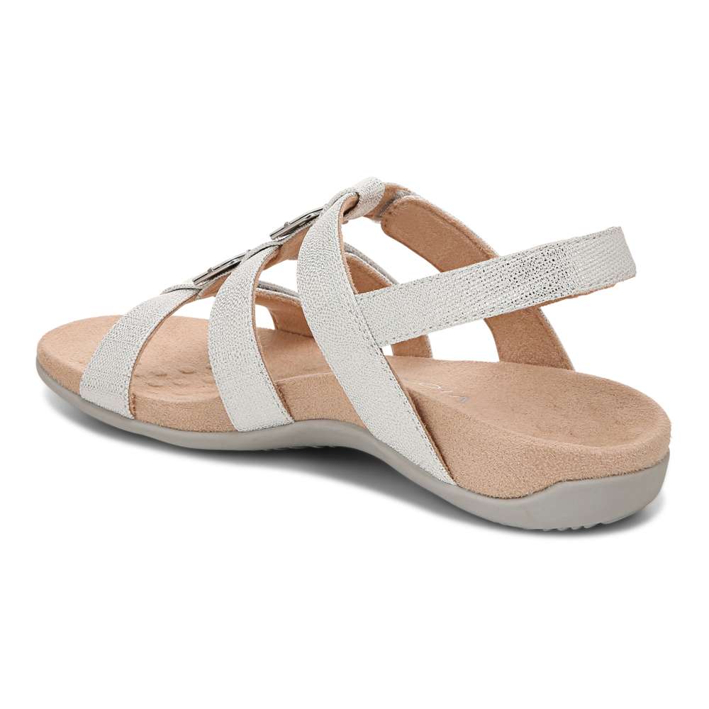 Amber Adjustable Sandal - Silver Metallic
