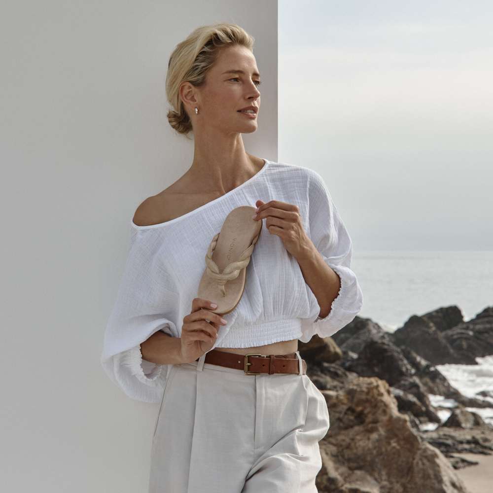 Bella Braid Toe Post Sandal - Gold