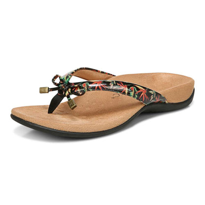 Bella Toe Post Sandal - Black Tropical