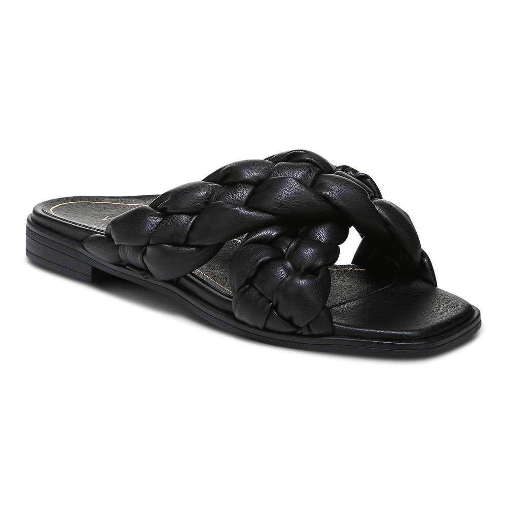 Kalina Slide - Black Nappa