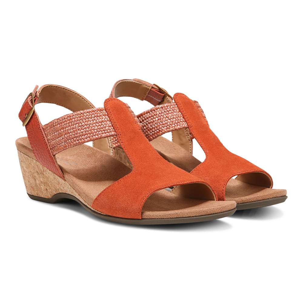 Kaytie Wedge Sandal - Clay