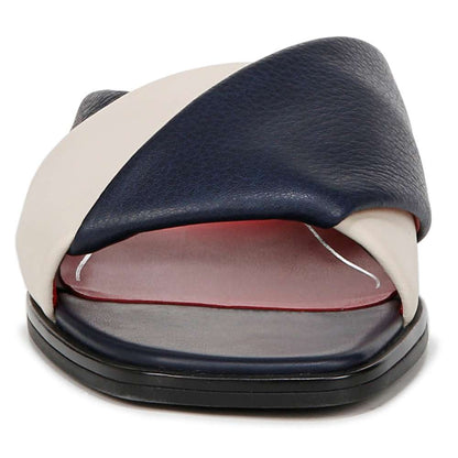 Miramar Slide Sandal - Navy/Cream