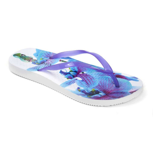 Noosa Print Toe Post Sandal - Orchid Purple