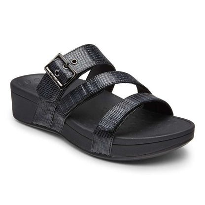 Rio Platform Sandal - Black Woven