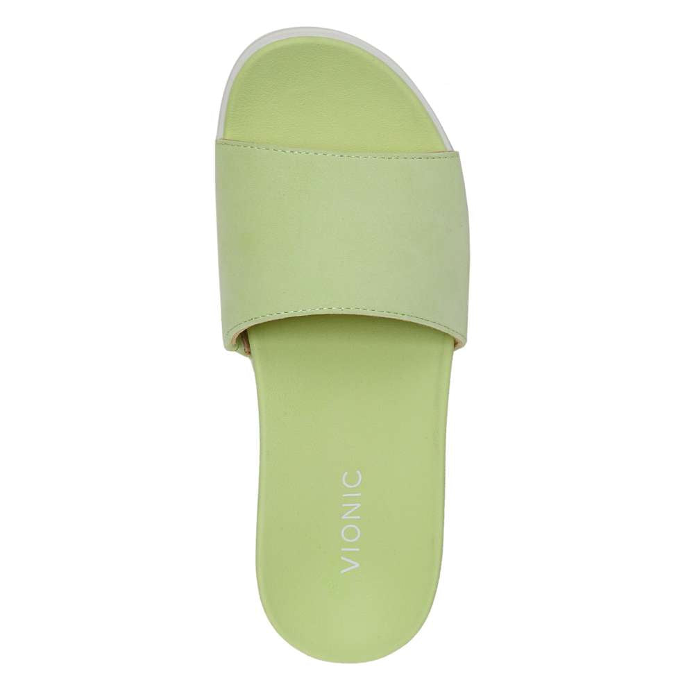 Val Slide Sandal - Pale Lime
